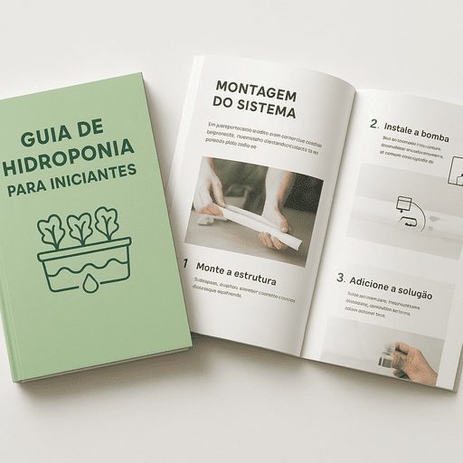 Mockup do guia de cultivo hidropônico